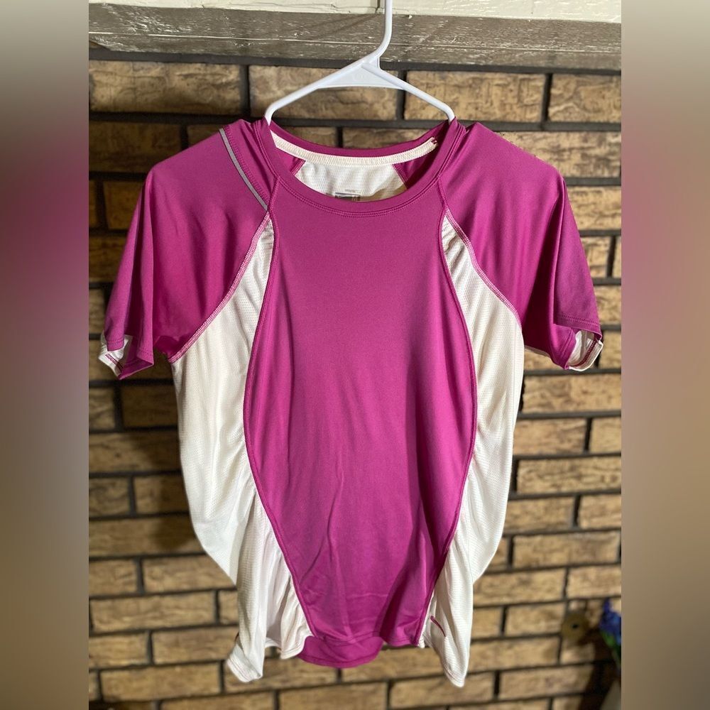 Nike purple and white cycling shirt